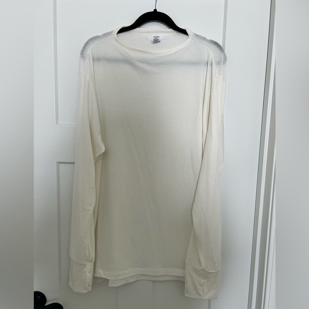 Jones New York Cream Long Sleeve Shirt